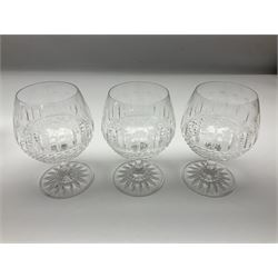 Set of six Waterford Colleen brandy glasses, H13cm