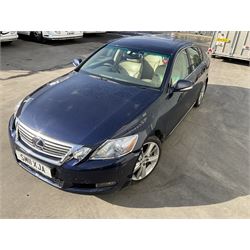Lexus GS 450h saloon car, 3.5 SE-L, 4 door, CVT Auto
Year: 2011, June
Colour: Blue
Mileage: 52,500 approx.
Fuel: Petrol Hybrid
MOT Exp: 10th October 2024
Reg: SM11 XJA
V5: No

For sale by instruction from a local estate
Buyers Premium 10% plus VAT (12% inc.)