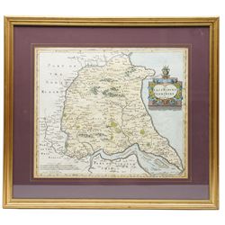Robert Morden (British c.1650-1703): 'The East Riding of Yorkshire', 17th/18th century engraved map with hand-colouring 36cm x 43cm; Thomas Moule (British 1784-1851): 'Yorkshire North Riding', 19th century engraved map 21cm x 27cm (2)