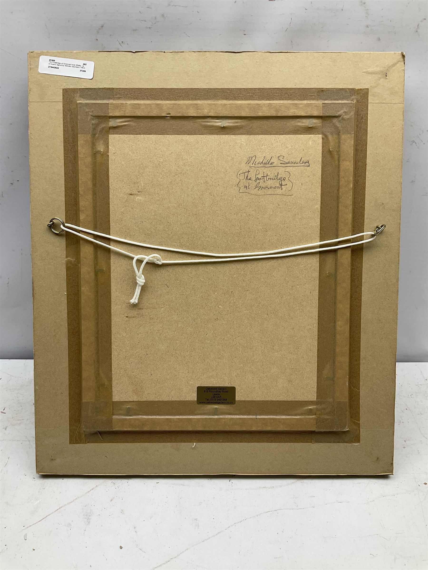 Michelle Saunders (British 1963-): The Footbridge at Grosmont near Whitby, oil on board signed 29cm x 23cm