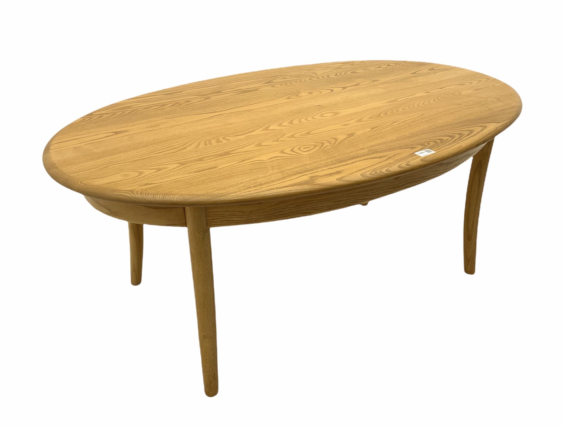 Ercol light elm oval coffee table The Furnishings Sale Furniture