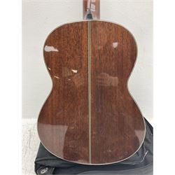 Nagoya Suzuki Model SC240 acoustic guitar with mahogany back and ribs and spruce top, bears label, L101cm; in soft carrying case