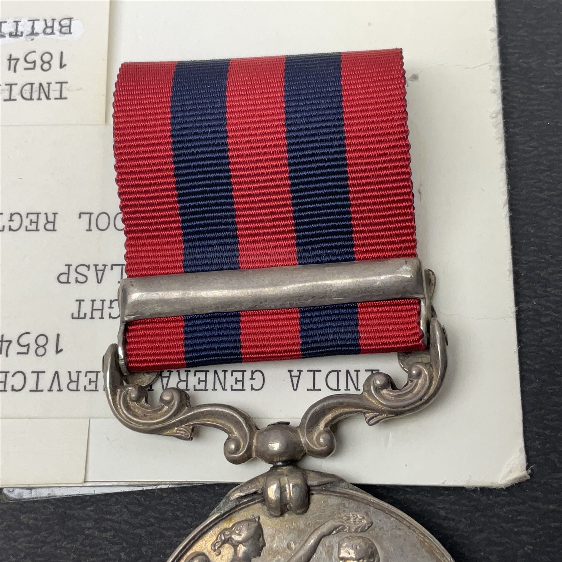 Victoria India General Service Medal 1854-95 with Burma 1885-7 clasp awarded to 1020 Pte. J. Wright 2nd Btn. Liverpool Regiment; with ribbon