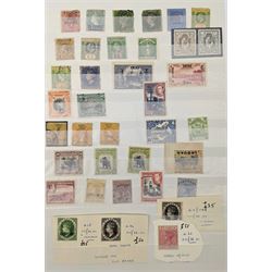 Queen Victoria and later World stamps, including Canada, Bermuda, Gibraltar, St Lucia, Trinidad, New Zealand, Cape of Good Hope etc, various values and monarchs , mint and used, housed in a green stockbook