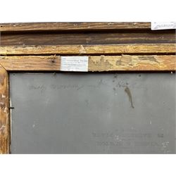 William James Smith Crampton (British 1855-1935): 'Misty Morning in the Hills', oil on board signed, titled verso 29cm x 45cm