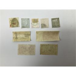 Stamps including various King Edward VII Sothern Nigeria values, King George V Great Britain seahorses and a small number of Queen Victoria Great British stamps, housed in three stockcards