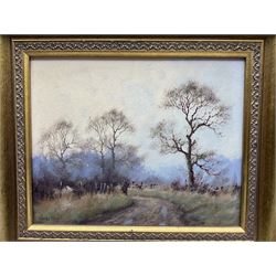 James Wright (British 1935-): Countryside Scenes, pair oils on board signed 19cm x 24cm (2)