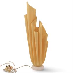 Georgia Jacob Athena table lamp, the resin shade resembling a flaming torch and raised on a shallow domed base, H52cm