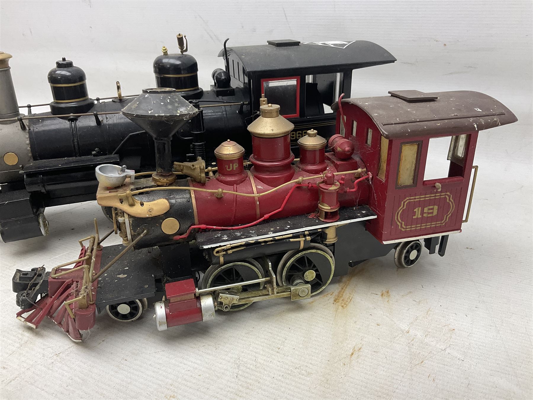 Bachmann G scale, gauge 1 2-4-2 steam locomotive, no F1101 'Old Timer ', together with a similar Bachmann 0-4-0 steam locomotive, both unboxed 