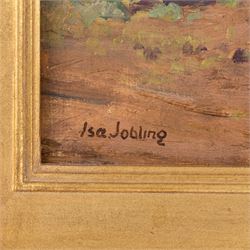 Isabella 'Isa' Jobling (neé Thompson) (Staithes Group 1851-1926): Harvesting atop Penny Nab - Staithes, oil on canvas signed 25cm x 35cm 
Provenance: exh. Walker Galleries, Harrogate, label verso