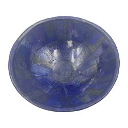 Lapis lazuli mosaic bowl, D12cm, H5cm