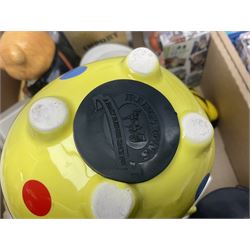 Collection of Ringtons novelty ceramics including money boxes, salt and pepper shakers, etc