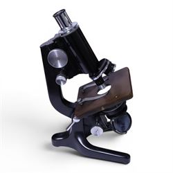 Mid 20th century W.Watson & Sons Ltd Service II microscope, no. 115096, in fitted carry case, originally sold by the Grant Museum of Zoology and Comparative Anatomy on behalf of the Department of Biology, University College London