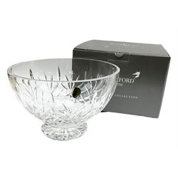 Waterford crystal footed bowl, from the Nocturne Collection, with original box, D22.5cm