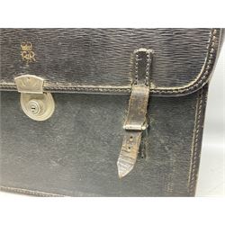 Vintage government officer's briefcase, with Crown and ER motif, H31cm