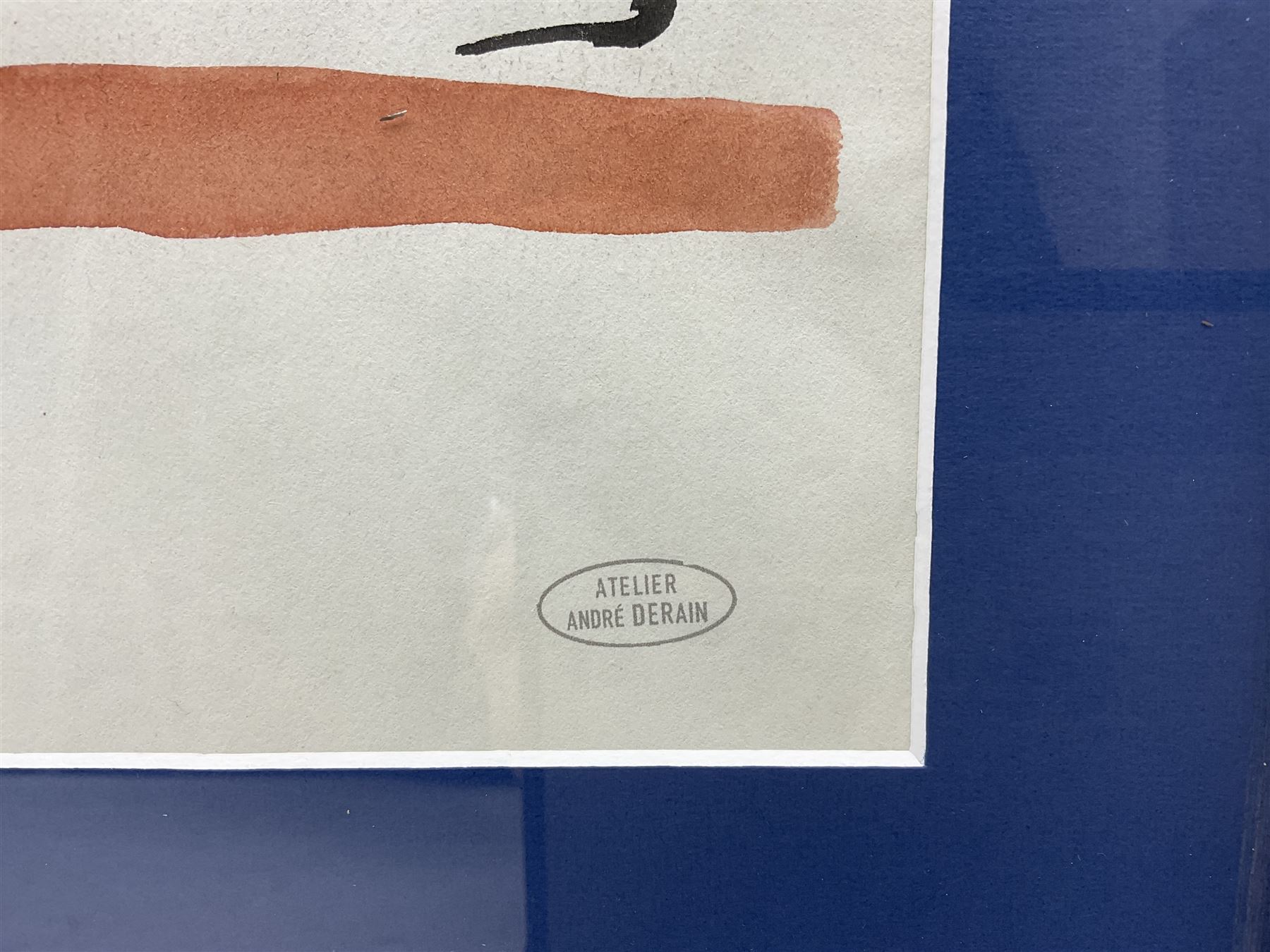 Andre Derain (French 1880-1954): Carnival Figures, watercolour signed with studio stamp 29cm x 41cm