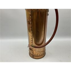 Large copper ‘Waterloo’ fire extinguisher by Read and Campbell Ltd and another Safex example 
