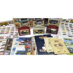 Forty modern die-cast promotional and advertising models by Lledo etc; all boxed; together with quantity of Lledo/Days Gone Collectors Club publications, calendar, catalogues etc