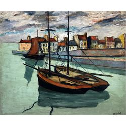 Élisée Maclet (French 1881-1962): Fishing Boats in 'Concarneau' Harbour, oil on board signed 45cm x 54cm