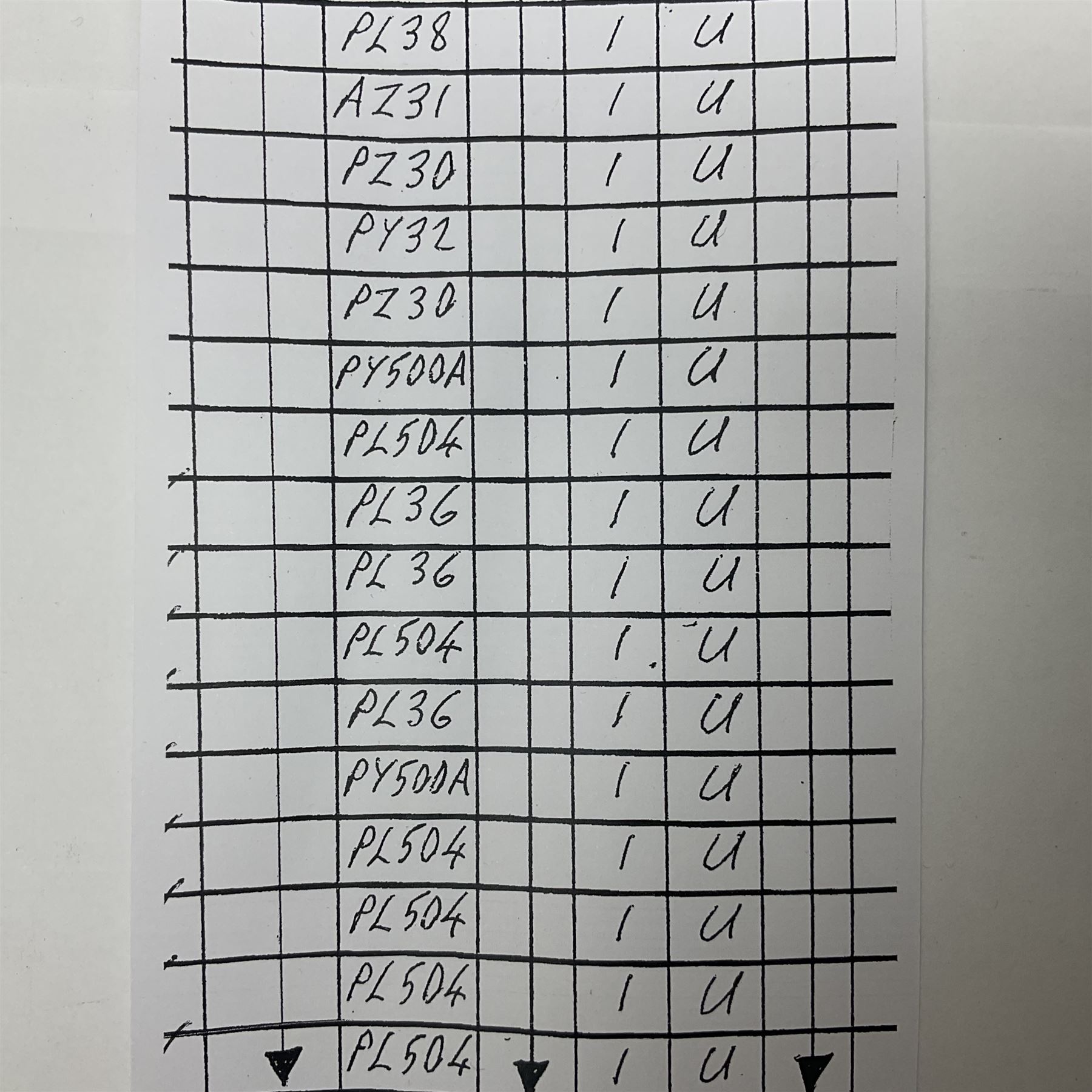 Collection of Mullard thermionic radio valves/vacuum tubes, including VP2, AZ31, PZ30, CY1, EL38 etc approximately 30 as per list, unboxed