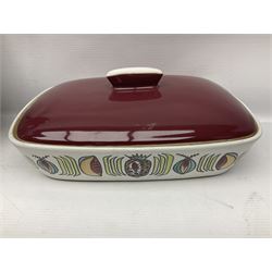 Denby coffee pot, together with Hornsea sugar shaker, glassware and other collectables 