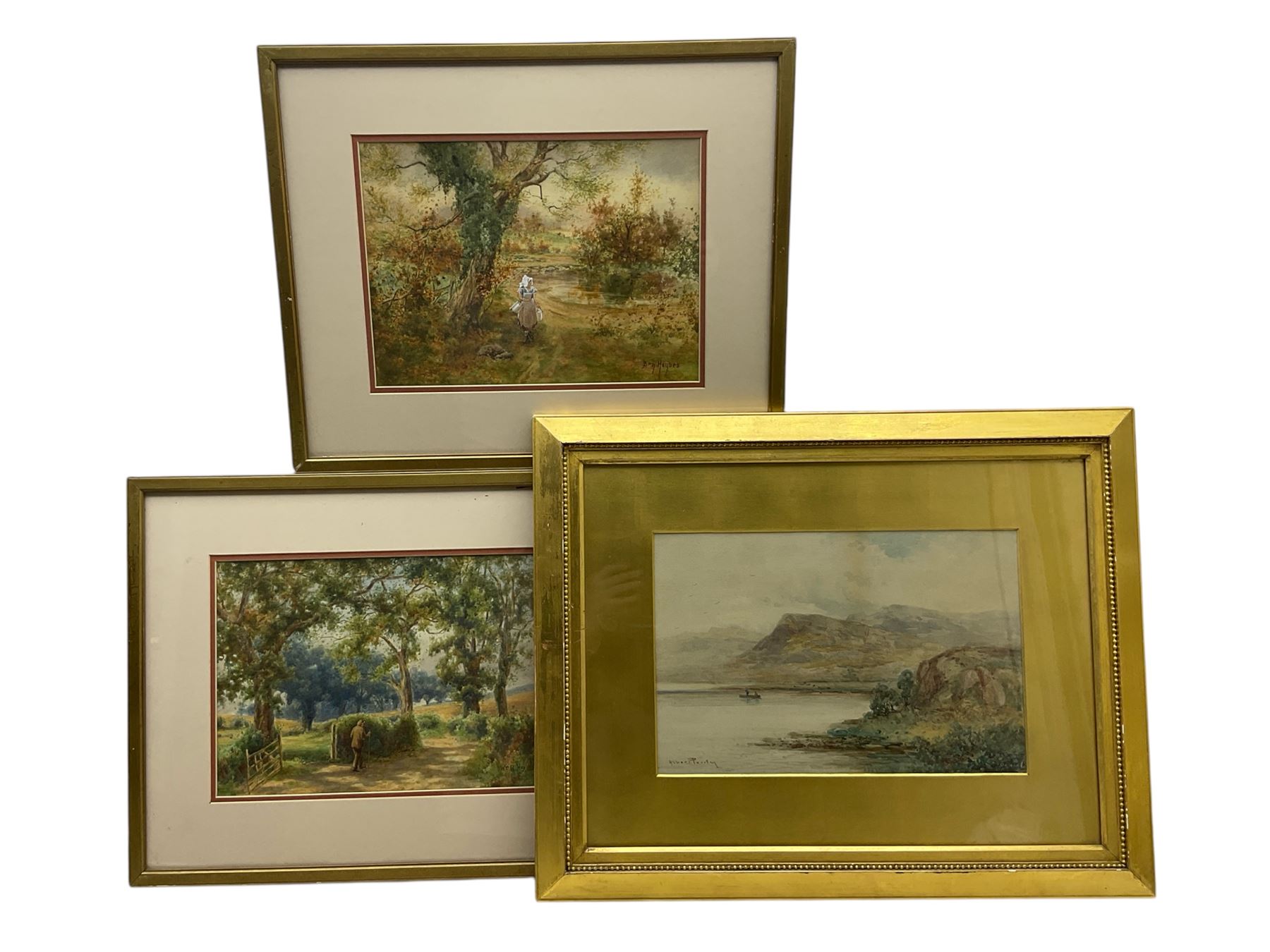 Three watercolours, comprising: Ben Hoyles (exh.1890-1906), William R Hoyles (1870-1935), and another indistinctly signed (3)