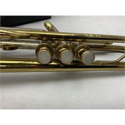 Besson Stratford brass trumpet L49cm; in carrying case with mouth-piece