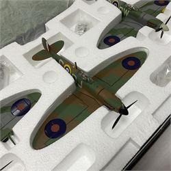 Corgi - Limited Edition Aviation Archive AA99189 70 Years of the Spitfire Johnnie Johnson 3 Piece Set - Mk1, MkVB & Mk1X - Plinth Mounted; in original box 