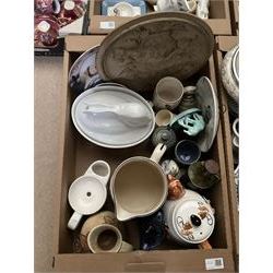 Various ceramics to include Hornsea, thimbles. tea set for five, majolica jugs etc in five boxes