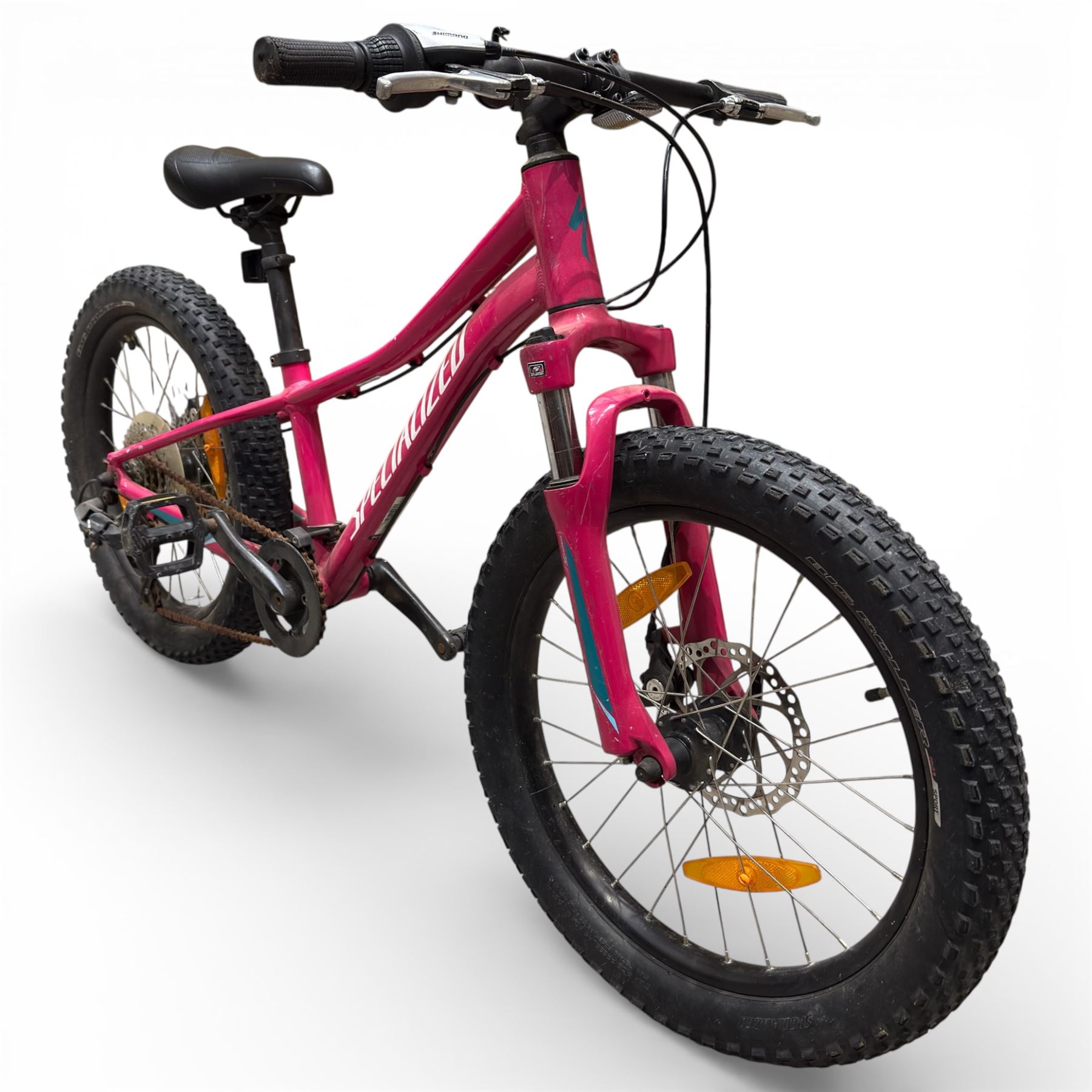 Specialized Riprock 20 Kids Mountain Bike Pink / Cherry with Front suspension