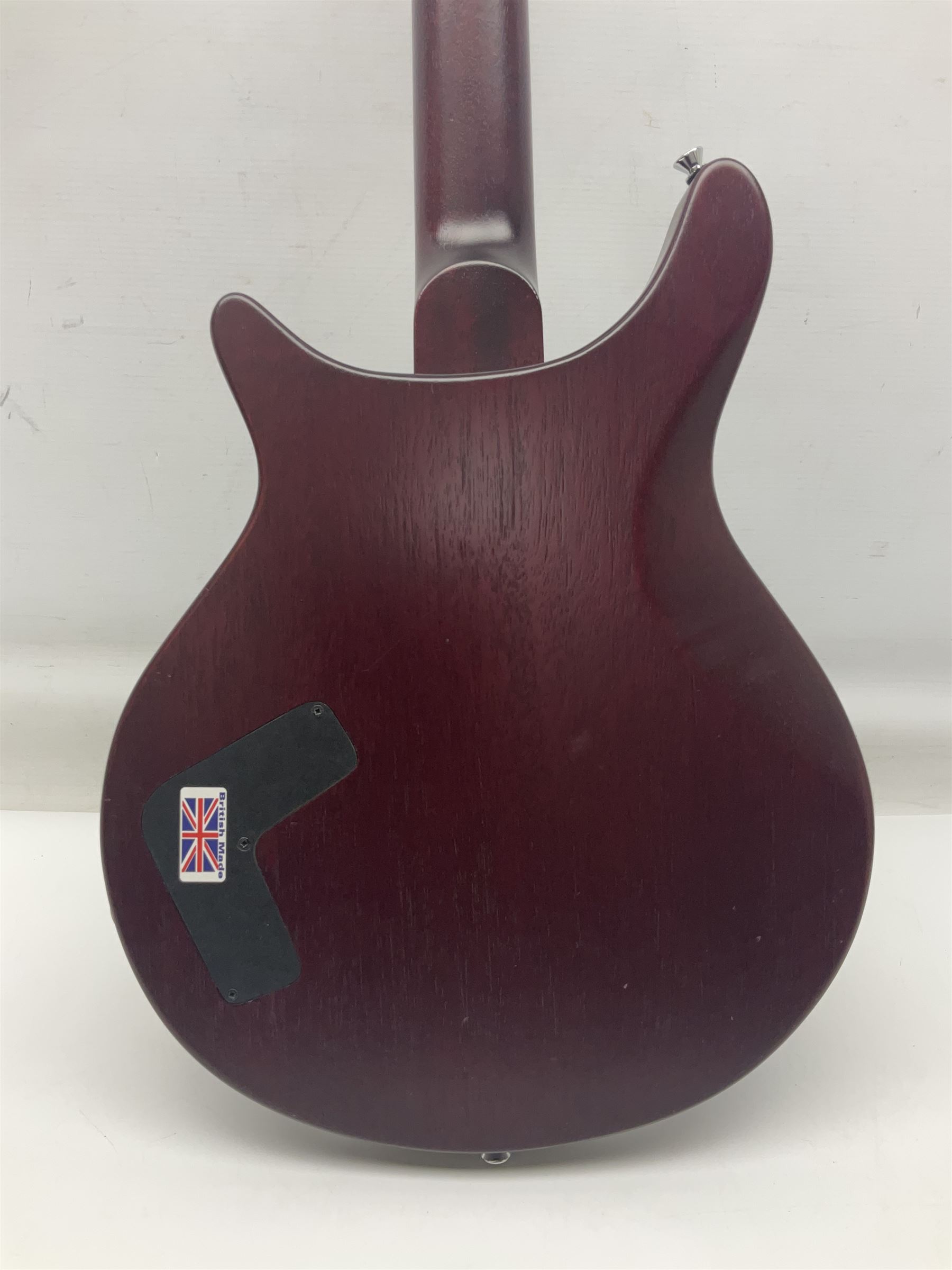 British hand-made mahogany electric guitar by 'JJ' luthier Dan Macpherson c2012 L95cm; in FX lightweight carrying case