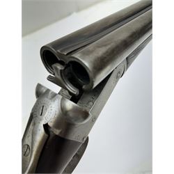 SHOTGUN CERTIFICATE REQUIRED - English 12-bore double trigger side by side double barrel shotgun serial no. 147696 