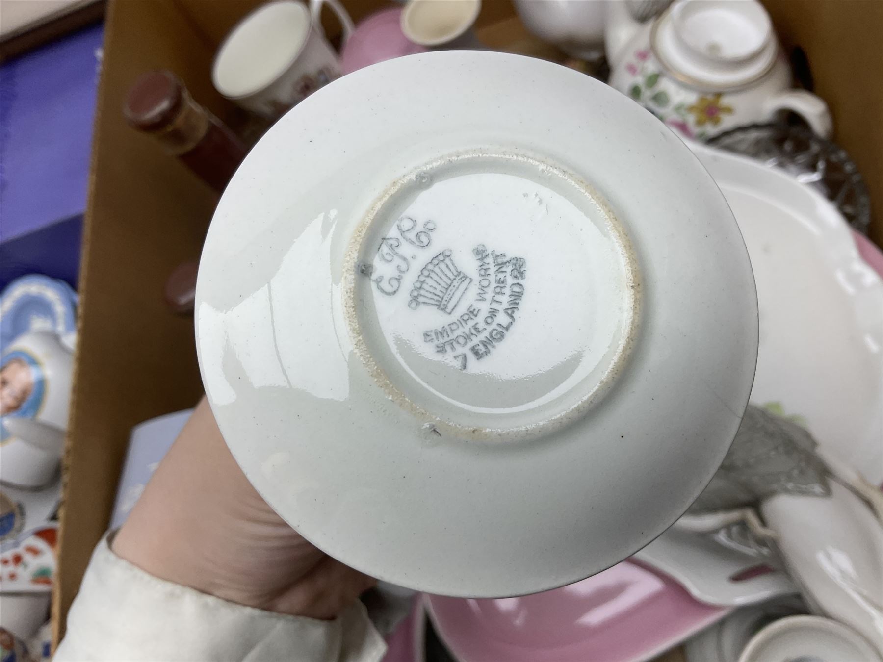 Collection of Wedgwood Jasperware, to include candy box with lid, miniature vase, trinket dishes, together with other collectables in six boxes 