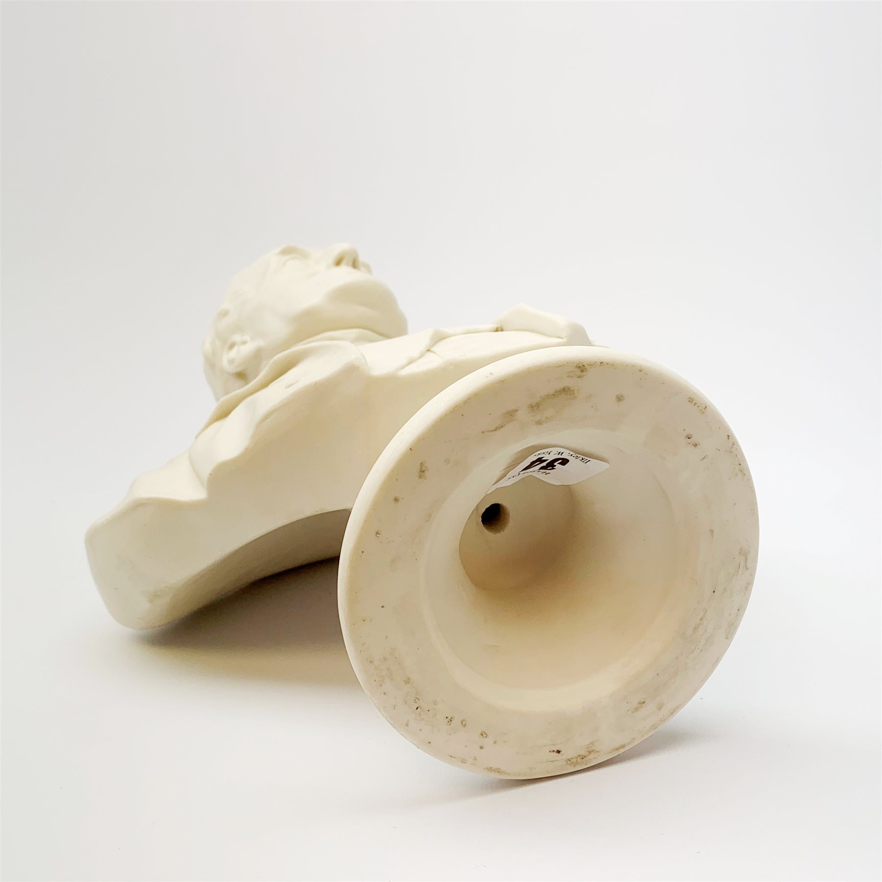 A Parian Ware bust, the Duke of Wellington, after H Weigall for Coalbrookdale, with inscription verso, H34cm.