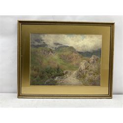 W Smallwood Winder (British 1870-1910): Lake Scene, watercolour signed and dated 1903 together with two further watercolours indistinctly signed max 39cm x 54cm (3)