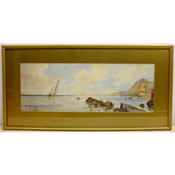 Thomas Sidney (19th/20th century): 'Lantern Hill Ilfracombe', watercolour signed and titled 24cm x 65cm