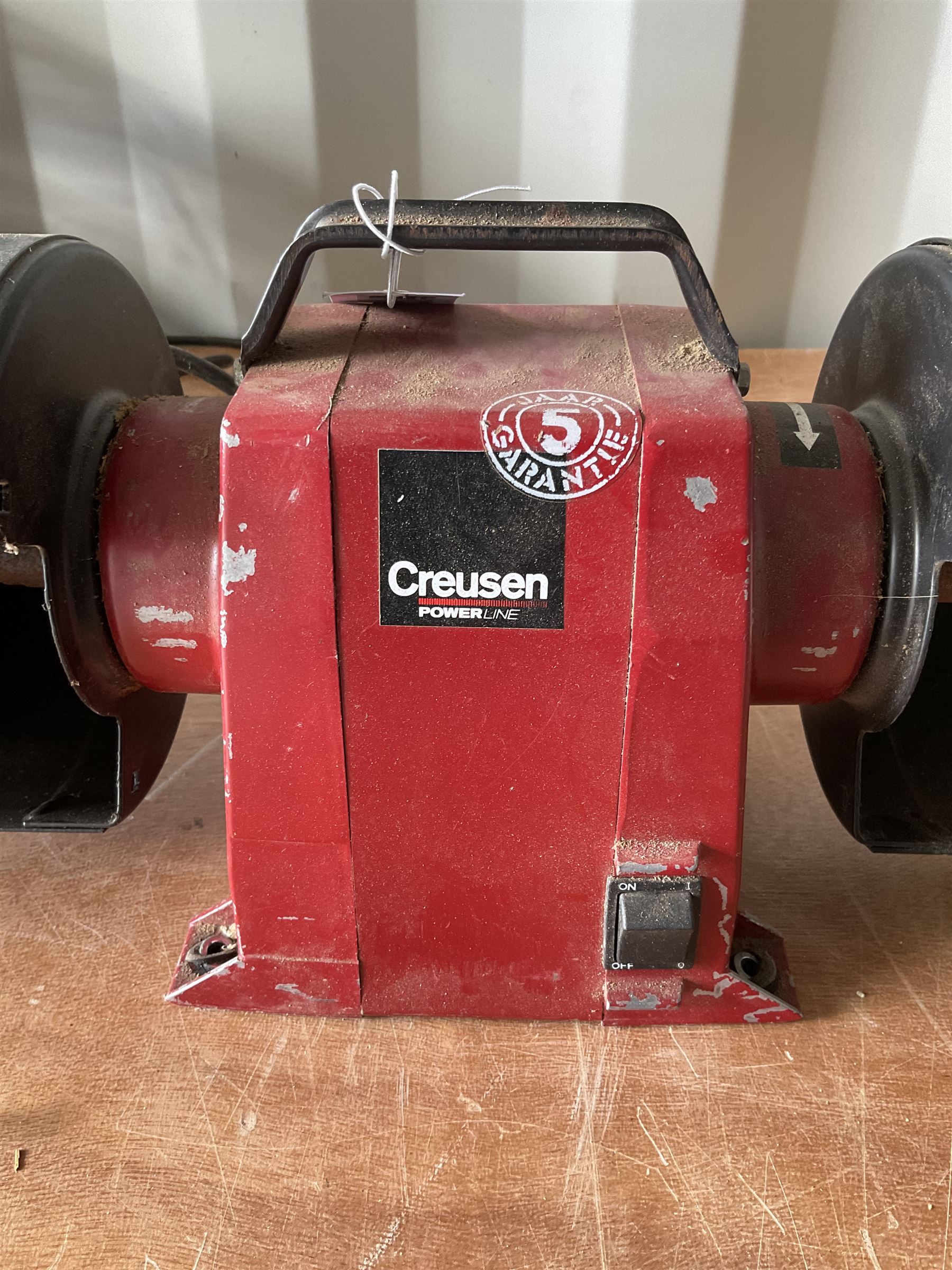 Creusen dual bench grinder with polishing wheels  - THIS LOT IS TO BE COLLECTED BY APPOINTMENT FROM DUGGLEBY STORAGE, GREAT HILL, EASTFIELD, SCARBOROUGH, YO11 3TX