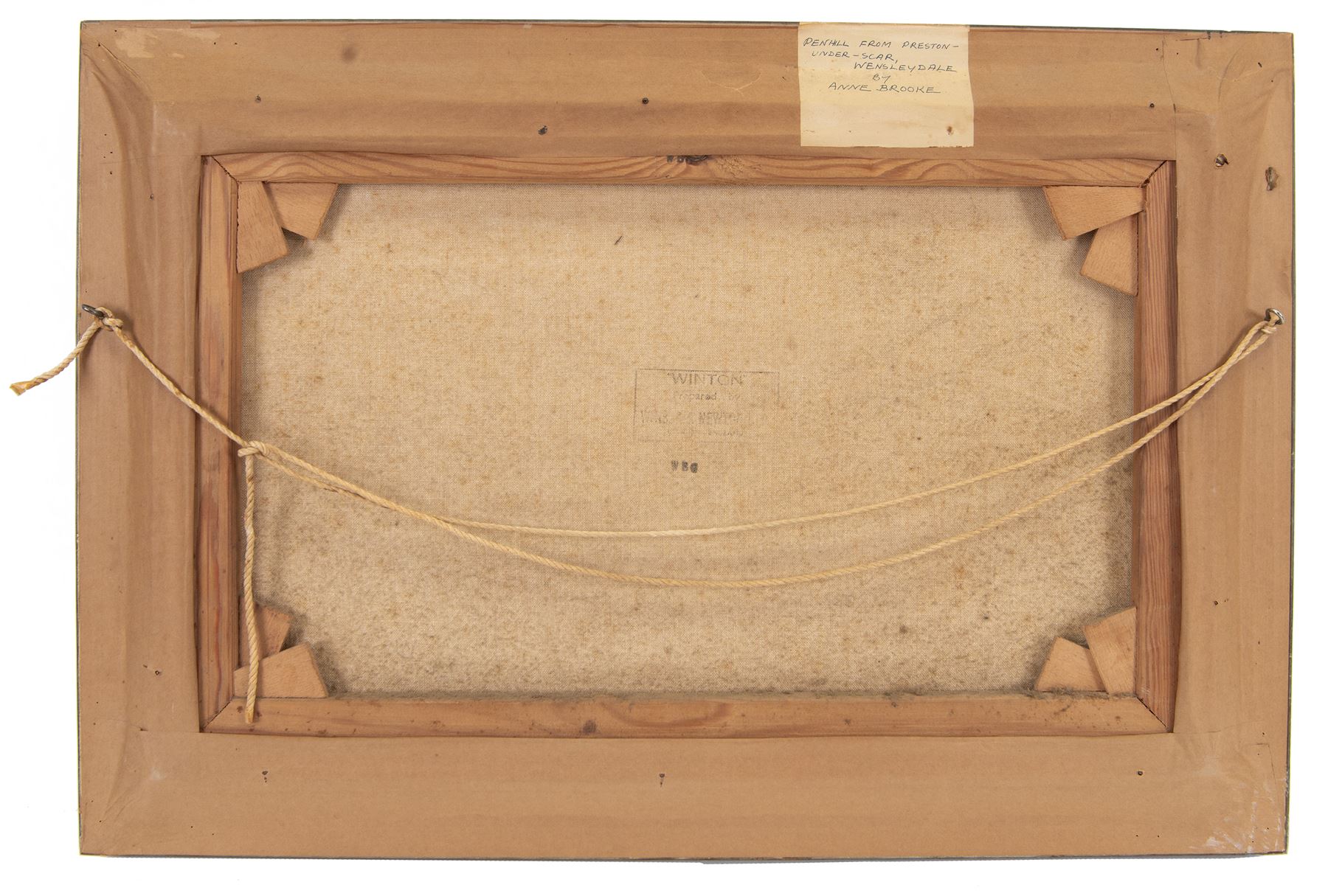 Anne Isabella Brooke (Yorkshire 1916-2002): 'Penhill from Preston-under-Scar - Wensleydale', oil on canvas signed, titled on label verso 34cm x 55cm 
Provenance: purchased by the vendor's parents directly from the artist in the 1970s.