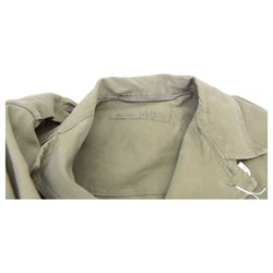 Algerian War French M47 combat tunic and trousers, the tunic marked G. Lellouche Alger 46 inside the collar, the trousers marked 25 U.T.A.H 