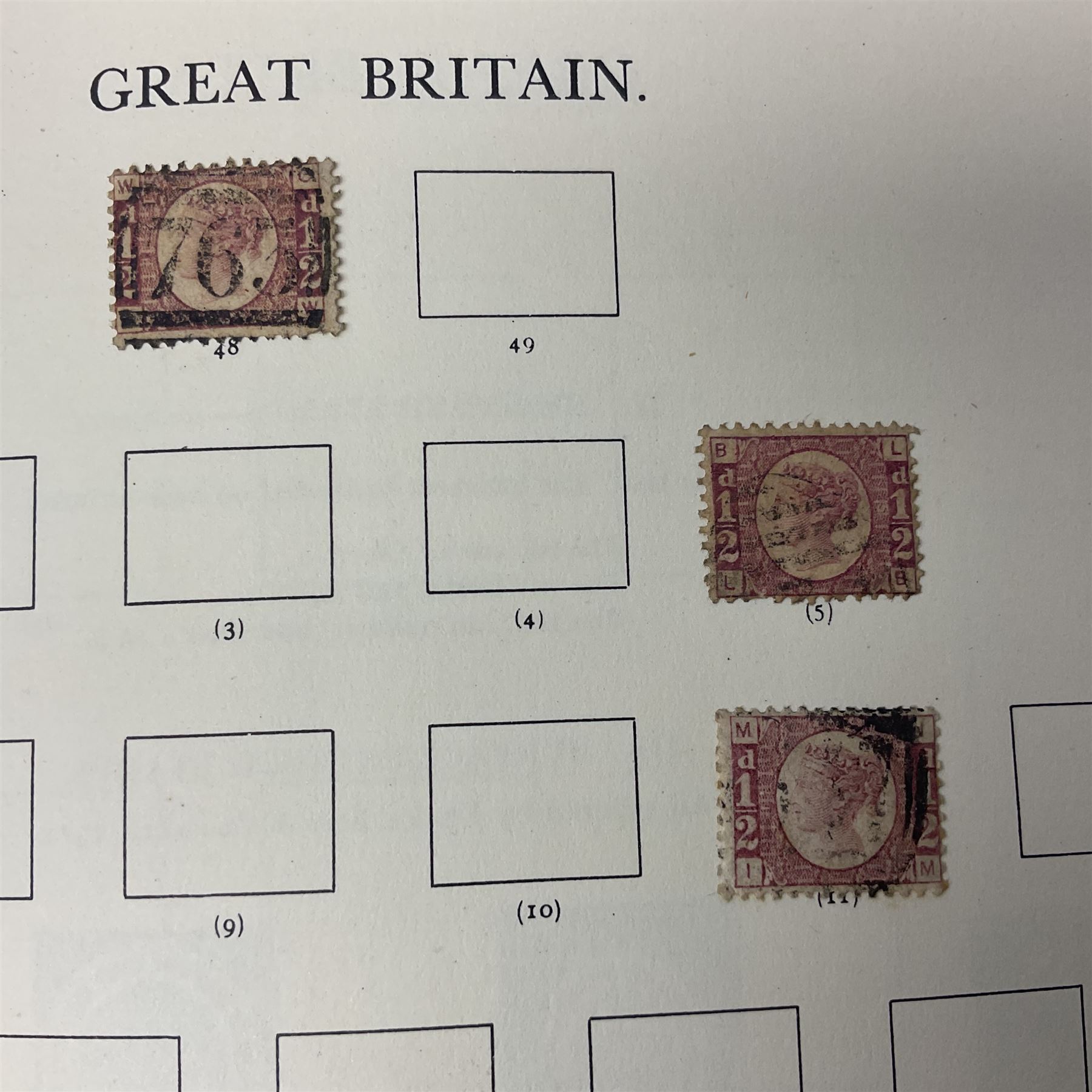 Great British Queen Victoria and later stamps, including perf penny reds, half penny 'bantam', King George V half crown seahorse, Queen Elizabeth II pre-decimal issues etc, housed in a green 'Windsor Album'