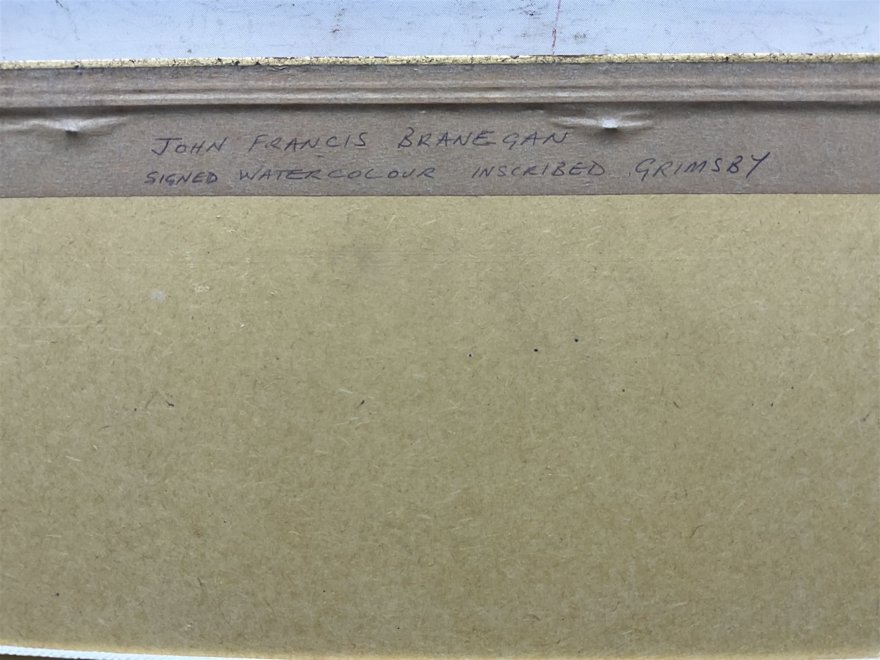 John Francis Branegan (British 1843-1909): 'Grimsby', watercolour signed and titled 24cm x 48cm 