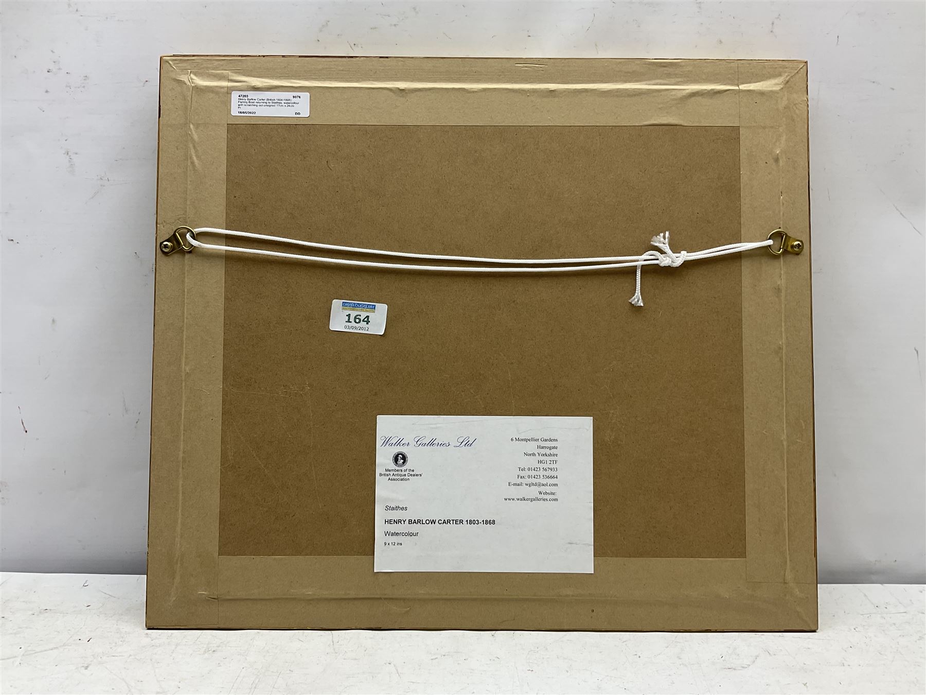 Henry Barlow Carter (British 1804-1868): Fishing Boat Returning to Staithes, watercolour with scratching out unsigned 17cm x 24cm 
Provenance: part of a large North Yorkshire single owner life time collection of H B & J N Carter watercolours; David Duggleby Ltd. 3rd September 2012 Lot 164; with Walker Galleries, Harrogate