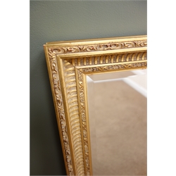  Large gilt framed bevel edge mirror, W100cm, H127cm  