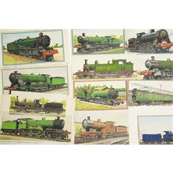 J Howorth - Collection of twenty eight watercolours of railway locomotives, all signed and dated from 1947-1966, various sizes, all unframed