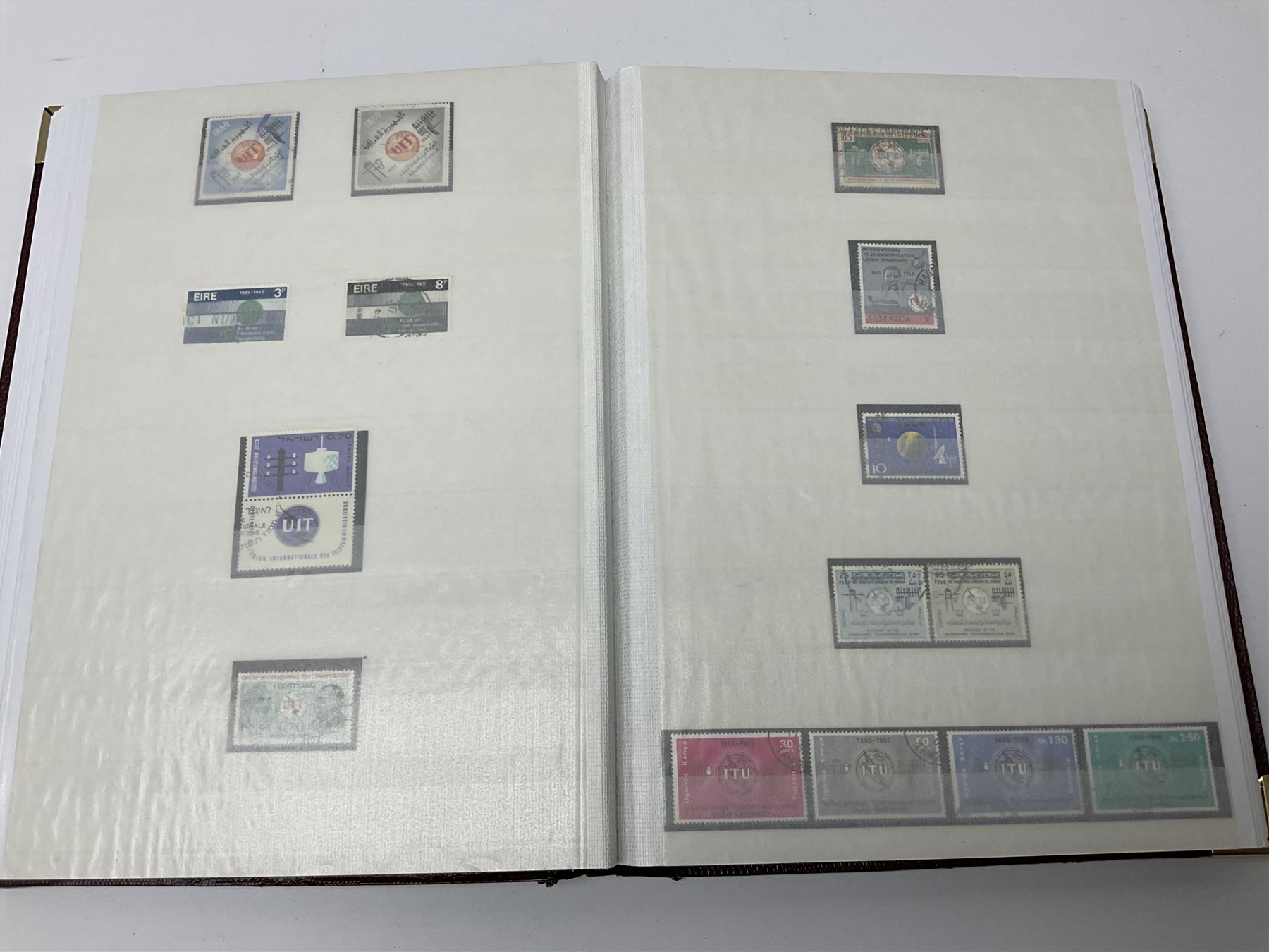 Thematic stamp collection relating to satellites, telecommunications and space from various Countries including Angola, Antigua, Ascension, Australia, Bahamas Barbados, Bhutan, British Virgin Islands, Denmark, Ecuador, Israel etc, a mint and used collection housed in three stockbooks