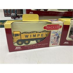 Corgi/Lledo - twenty six mostly ‘Trackside’ 1:76 scale model die-cast vehicles to include Corgi limited edition DG198001 Scammell Contractor Trailer & Transformer Load; together with Lledo Trackside Eddie Stobart ES1002 2 Piece Tin Plate Depot & AEC Platform Trailer; all in original boxes (27) 