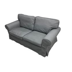 IKEA - 'EKTORP' two seat sofa, in grey loose washable covers