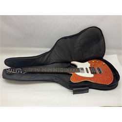Korean Peavey EXP Telecaster style electric guitar serial no.03040032 L98cm; in Stagg soft carrying case
