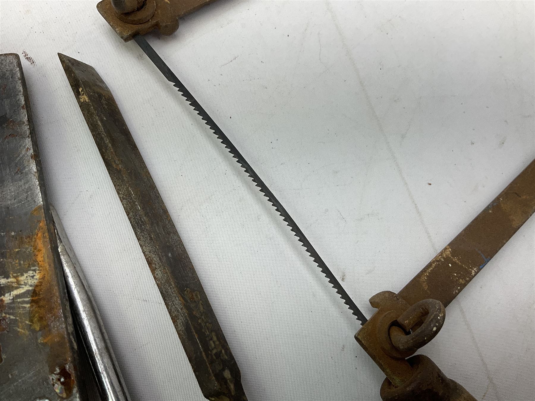 Quantity of woodworking tools, comprising hand drills to include Stanley No. 803 and No. 5803, Qualcast Clipper etc, together with collection of planes to include moulding examples and rebate plane of stepped form, and further tools including chisels etc