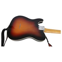 Squier by Fender Classic Vibe Telecaster electric guitar, made in China, serial no. CGS1002383, in three-tone sunburst finish with cream scratch guard, together with a Line 6 Spider IV 15 amplifier, guitar L100cm